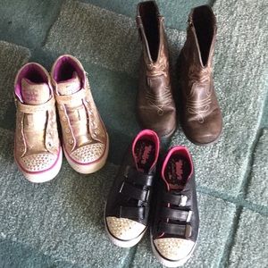 Bundle of 3 girls shoes size 11, Skechers/boots